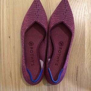 Rothy's Burgundy and Blue Flats